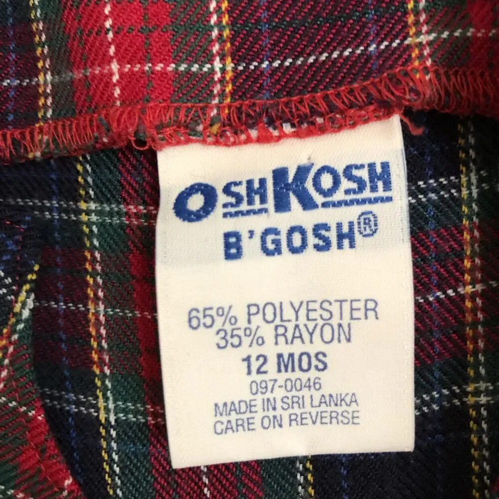Vintage OshKosh Plaid Romper